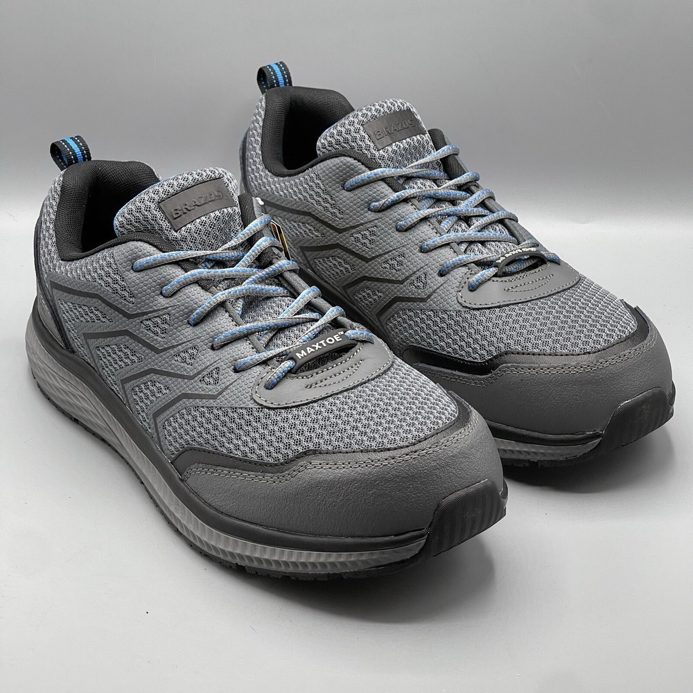 Men's Work Shoes 8 Steel Toe Water Repellent Safety Sneakers‎ Brazos